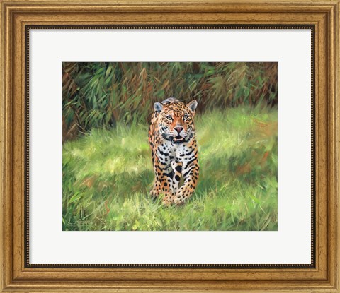 Framed Jaguar Front Print