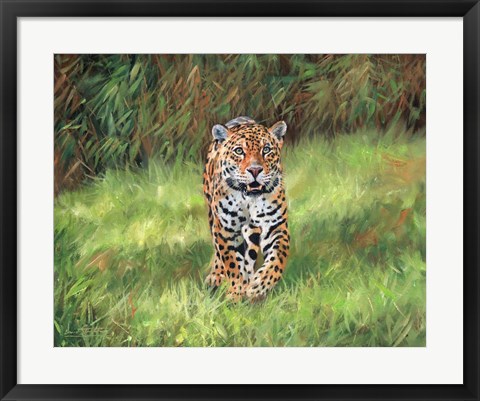 Framed Jaguar Front Print