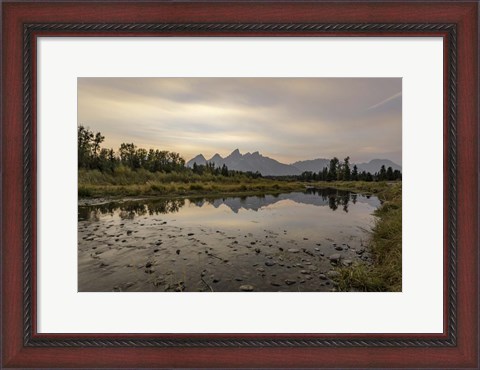 Framed Teton Schwabacher Sunset Print