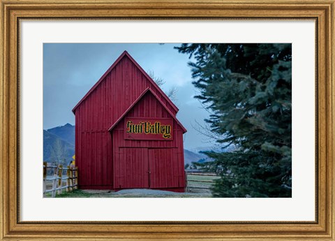 Framed Red Barn Print