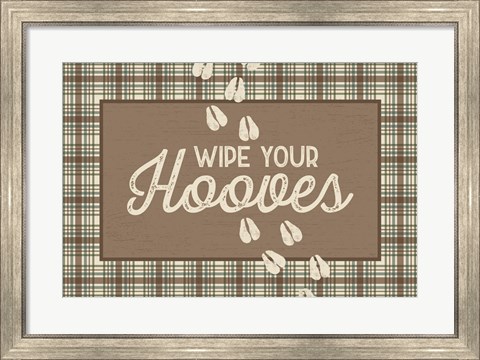 Framed Lost in Woods landscape I-Wipe your Hooves Print