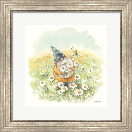 Framed Everyday Gnomes V-Daisy Print