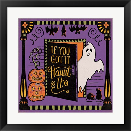 Framed Halloween Expressions V Print