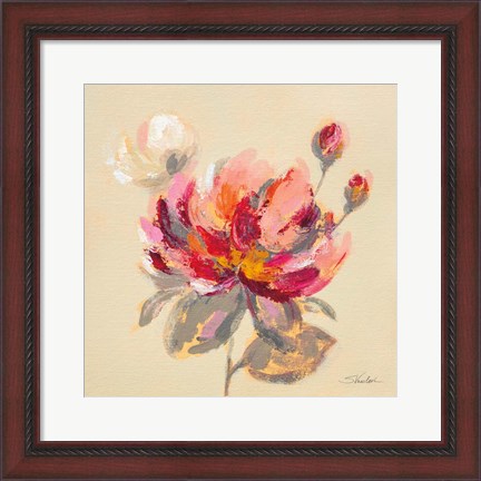 Framed Blooming Peony I Print