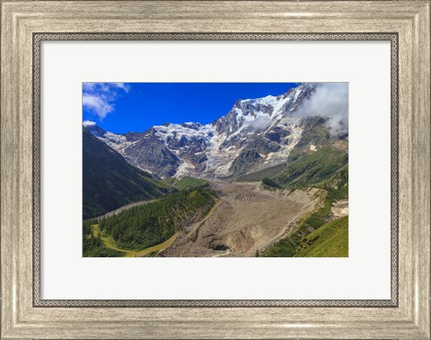 Framed Monte Rosa Glacier, Italy Print