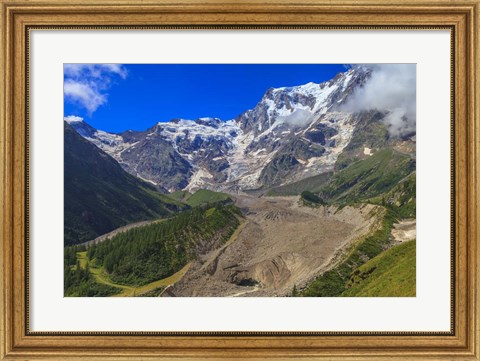 Framed Monte Rosa Glacier, Italy Print