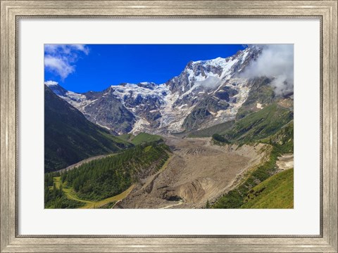 Framed Monte Rosa Glacier, Italy Print