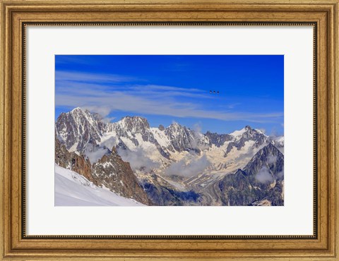 Framed Glacier Du Talefre As Seen from La Vallee Blanche, France Print