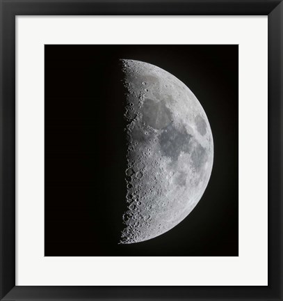 Framed 7 Day Old First Quarter Moon Print