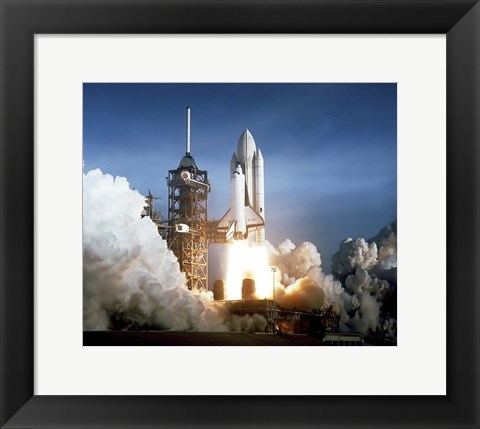 Framed First Launch of Space Shuttle Columbia On April 12, 1981 Print