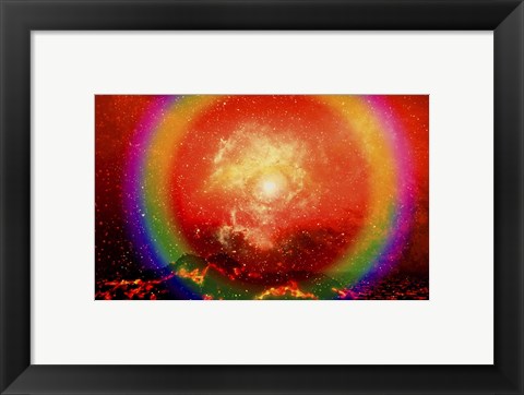 Framed Exploding Supernova, Death of a Star Print