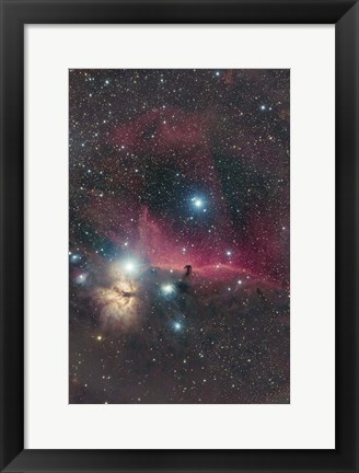 Framed Horsehead Nebula and Flame Nebula Print