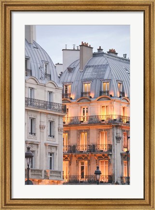 Framed Golden Glow in The City of Light Print