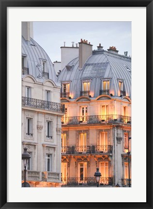 Framed Golden Glow in The City of Light Print