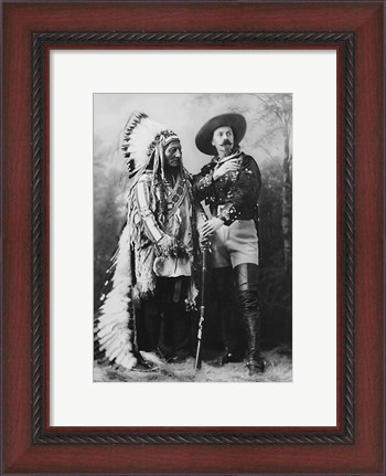 Framed Buffalo Bill and Sitting Bull in 1897 Print