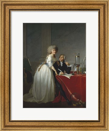 Framed Antoine-Laurent de Lavoisier and his Wife Print