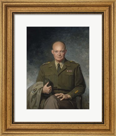 Framed Dwight D Eisenhower, 34th US President Print