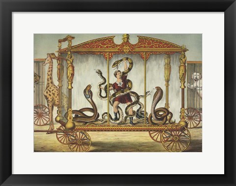 Framed Snake Wagon, circa 1874 Print