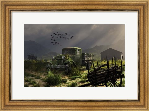 Framed Abandoned Run-Down Farm Print