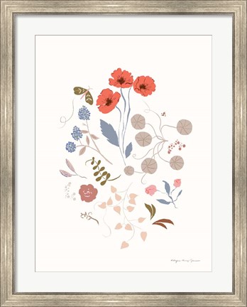 Framed Fleurette III Print