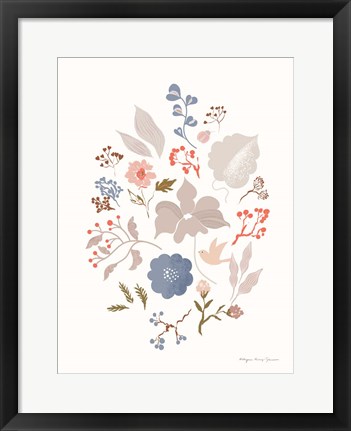 Framed Fleurette II Print