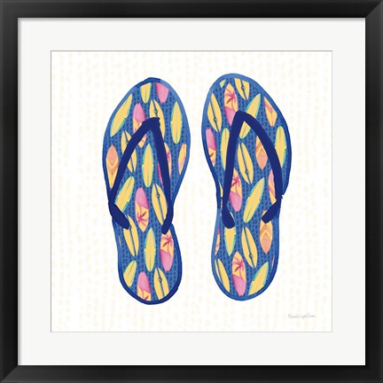 Framed Laguna Flipflops III Print