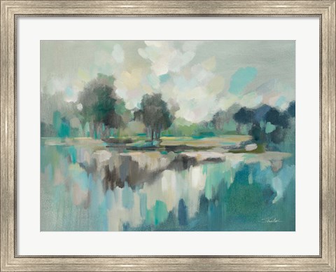 Framed Dreamland with Navy Print