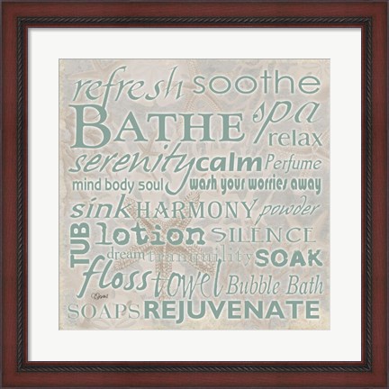 Framed Coral Bath Type 1 Print