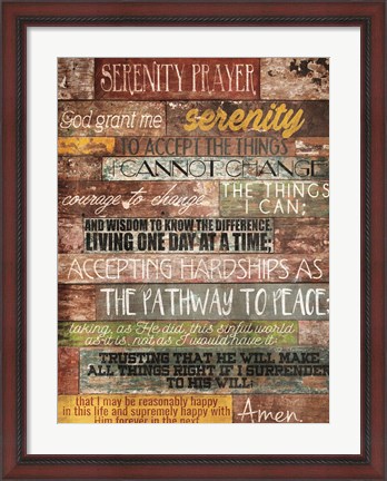 Framed Serenity Prayer Print