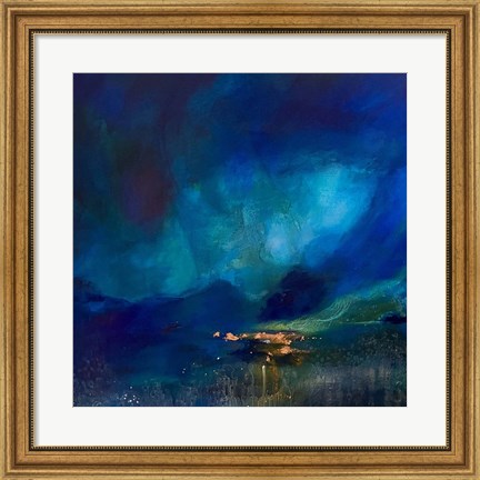 Framed Deep Green Seascape Print