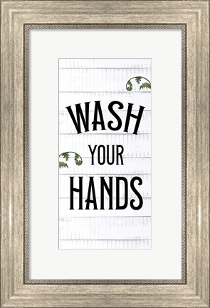 Framed Wash Your Hands Print