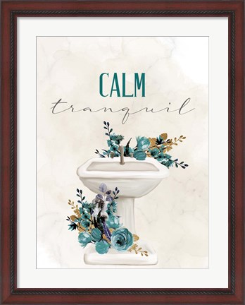 Framed Calm Tranquil Sink Print