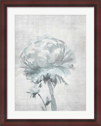 Framed Watercolor Blooms 2 2.0 Blue Print