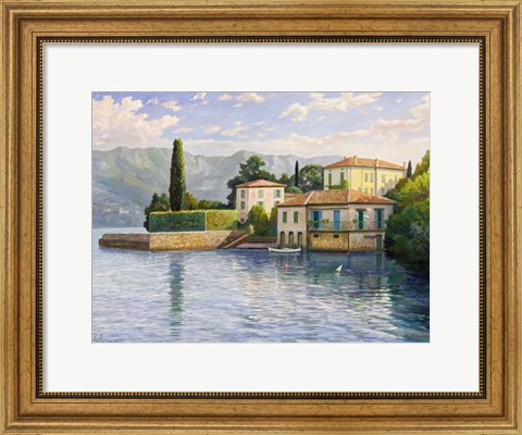 Framed Villa sul lago Print