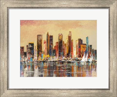 Framed Baia di New York Print