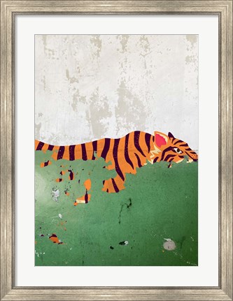 Framed Plaster Tiger Print