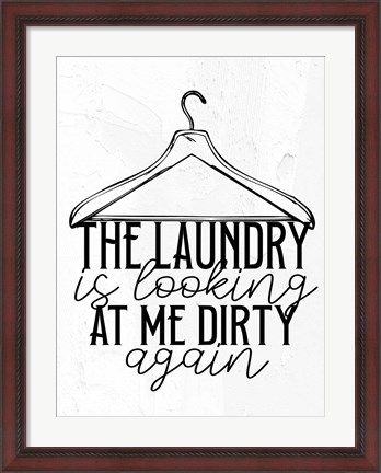 Framed Dirty Laundry BW Print