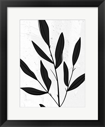 Framed Plaster Leaves 1 Print