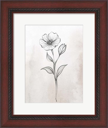 Framed Stone Floral 2 Print