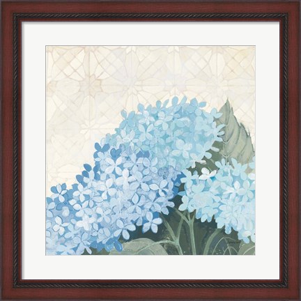 Framed Decorative Hydrangea III Providence Print