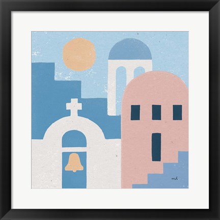 Framed Santorini Summer II Sq Print