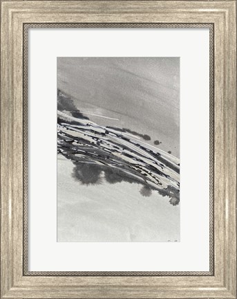 Framed Grey Ice 2 Print