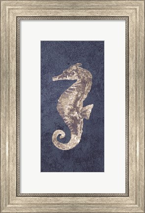 Framed Sea Horse Coastal 1 Print