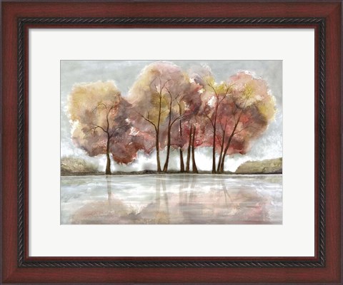 Framed Lakeside Forest Print