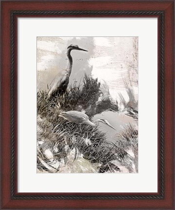 Framed Japanese Herons Print