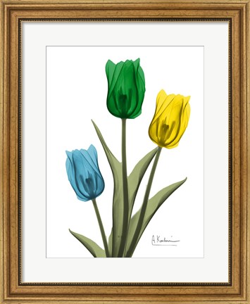 Framed Jeweled Tulip Trio 2 Print