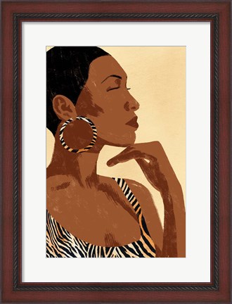 Framed Fierce Tiger 1 Print