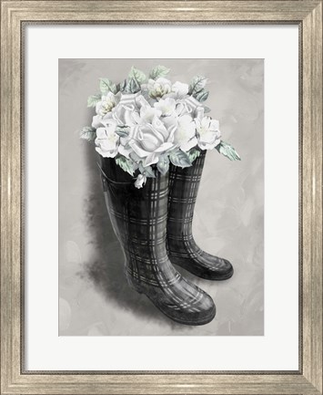 Framed Rain Fall Blooms 1 Print