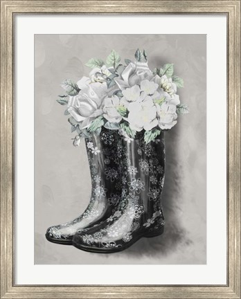 Framed Rain Fall Blooms 2 Print