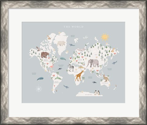 Framed World Map Print